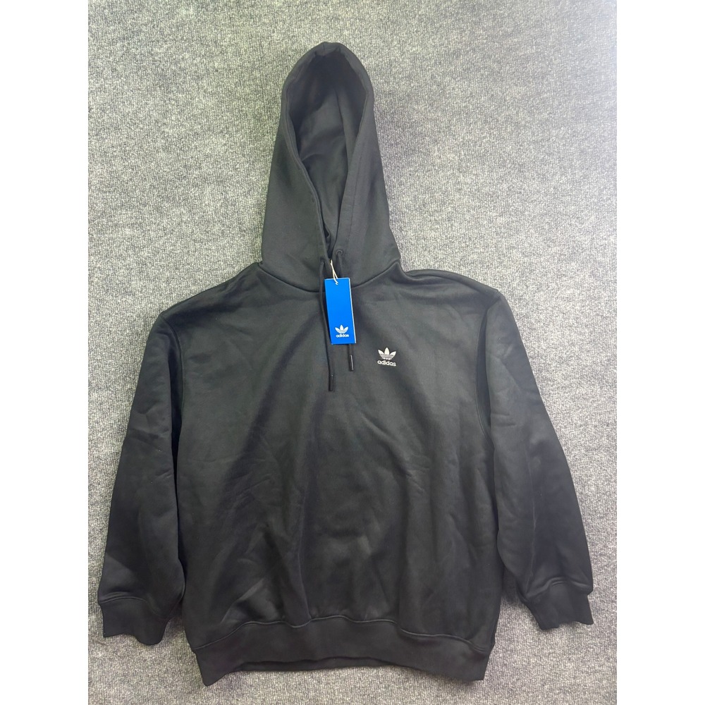 Adidas Trefoil Hoodie Women Size Small Black Originals Sweatshirt‎ Pockets